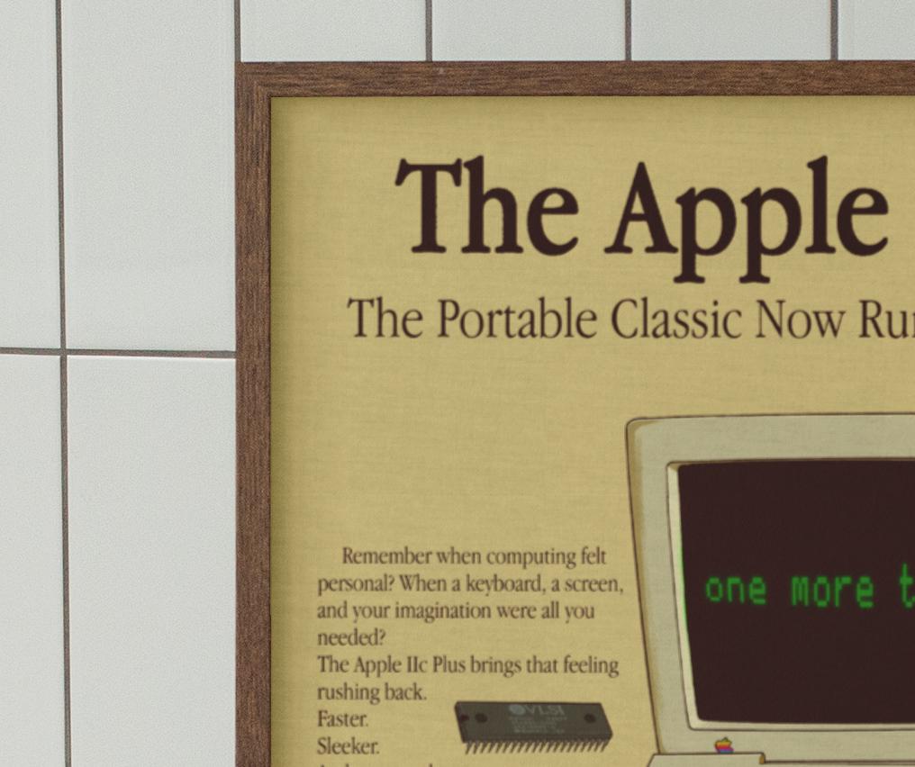 Vintage Apple IIc Plus Poster