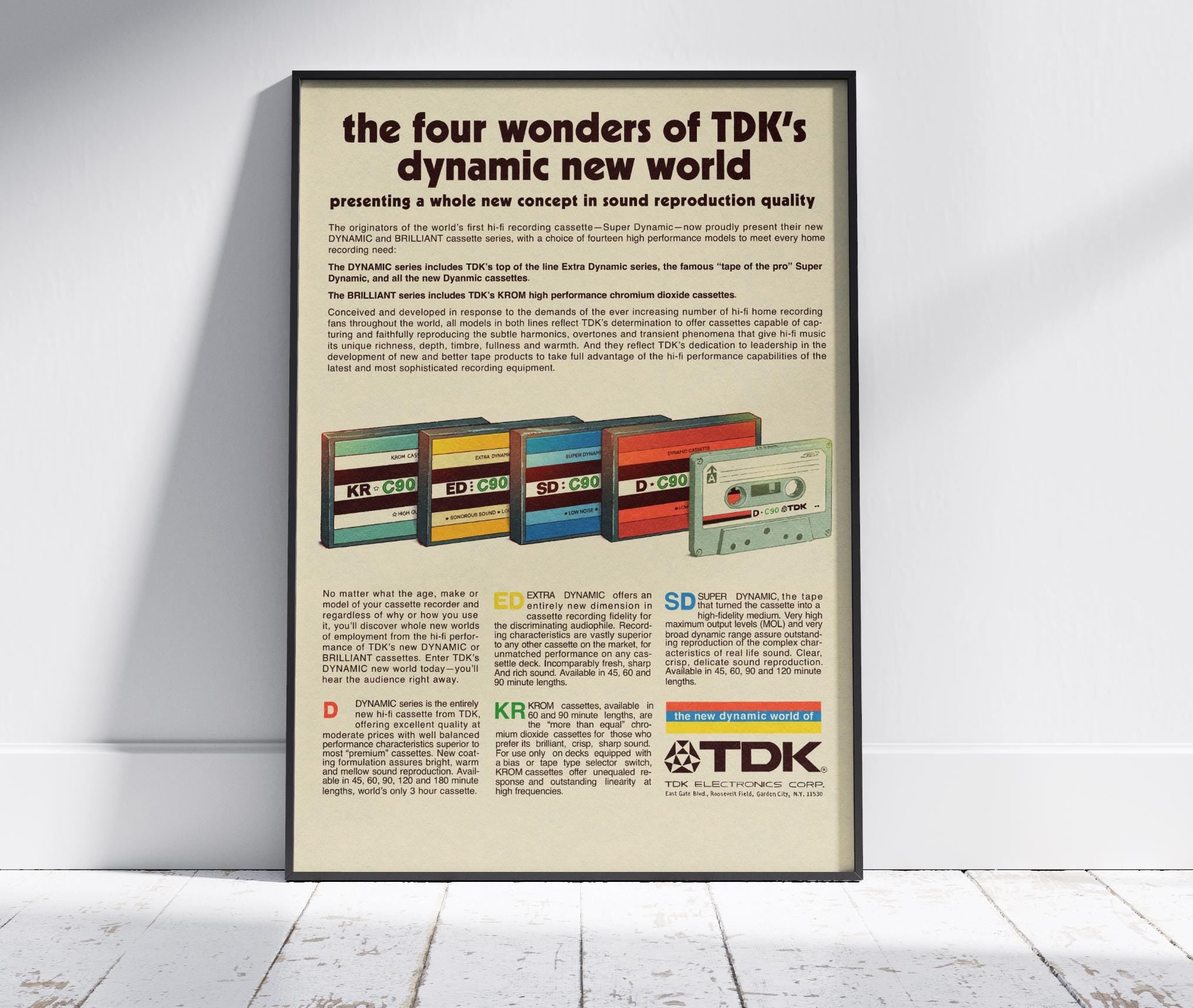 TDK's Dynamic New World Retro Audio Poster