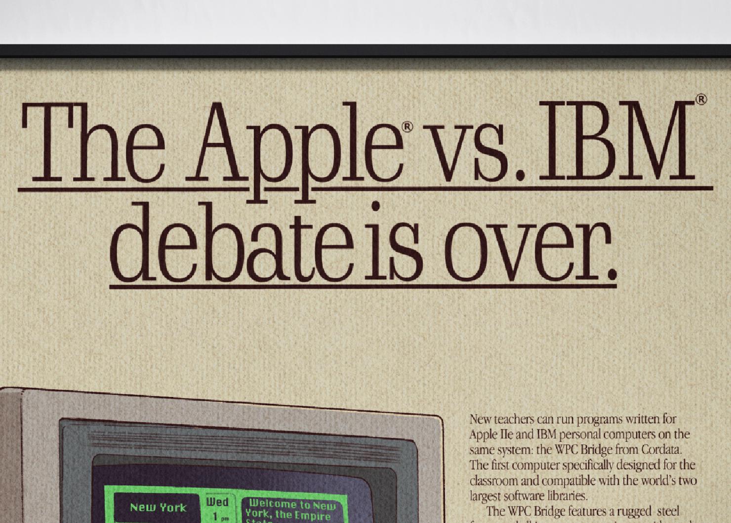 Apple vs IBM Debate is Over Vintage Poster