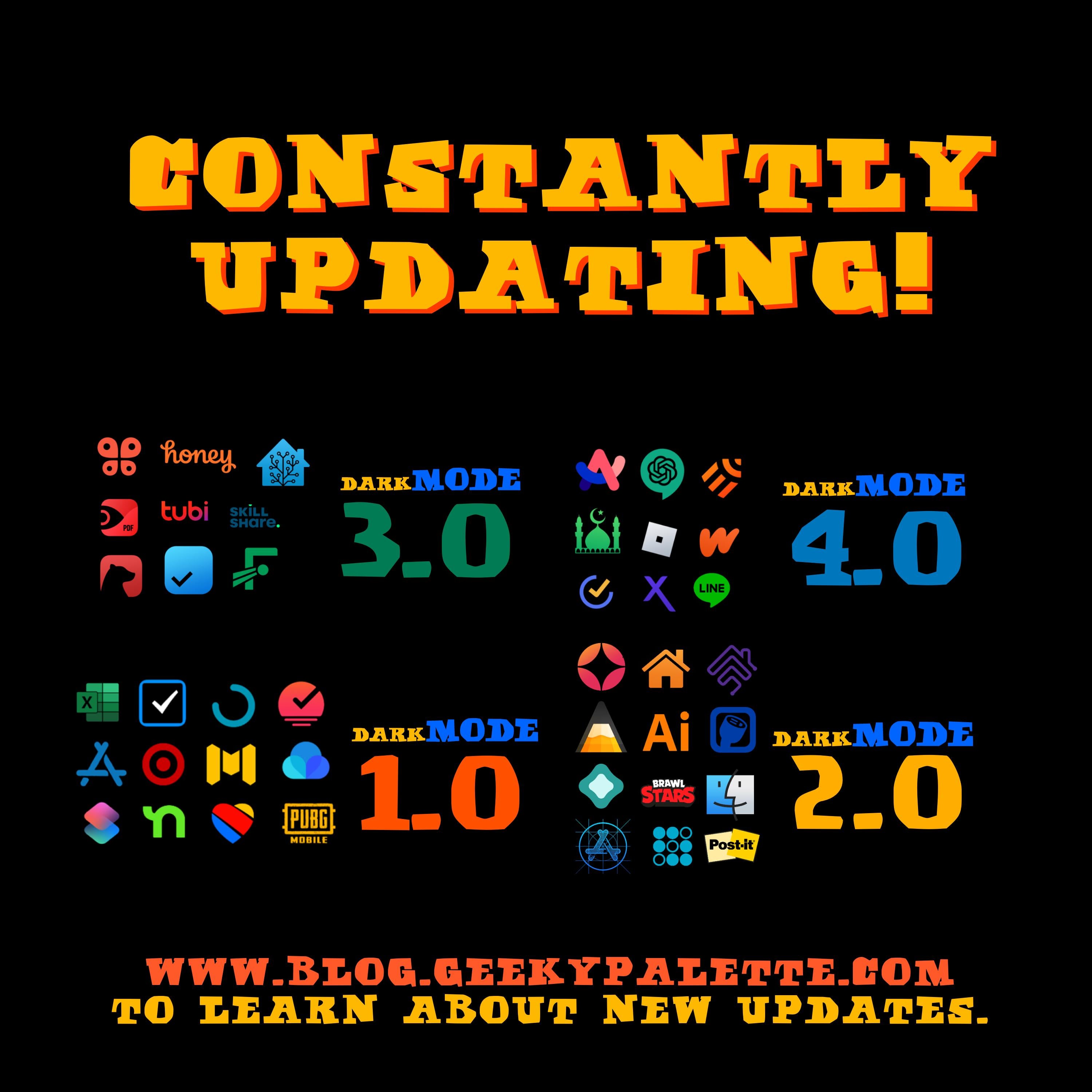 Dark Mode Colorful iOS Icons