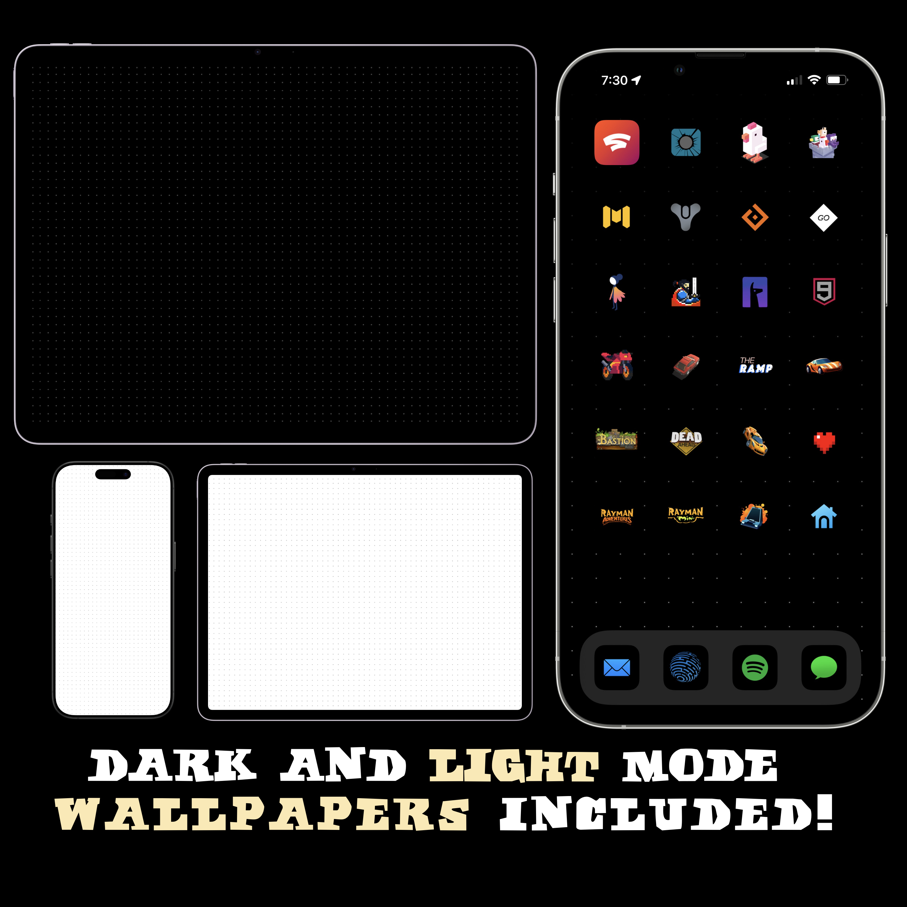 Dark Mode Colorful iOS Icons